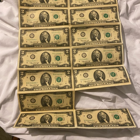 2 dollars bill 1976 missing one total 15 - Picture 2 of 5